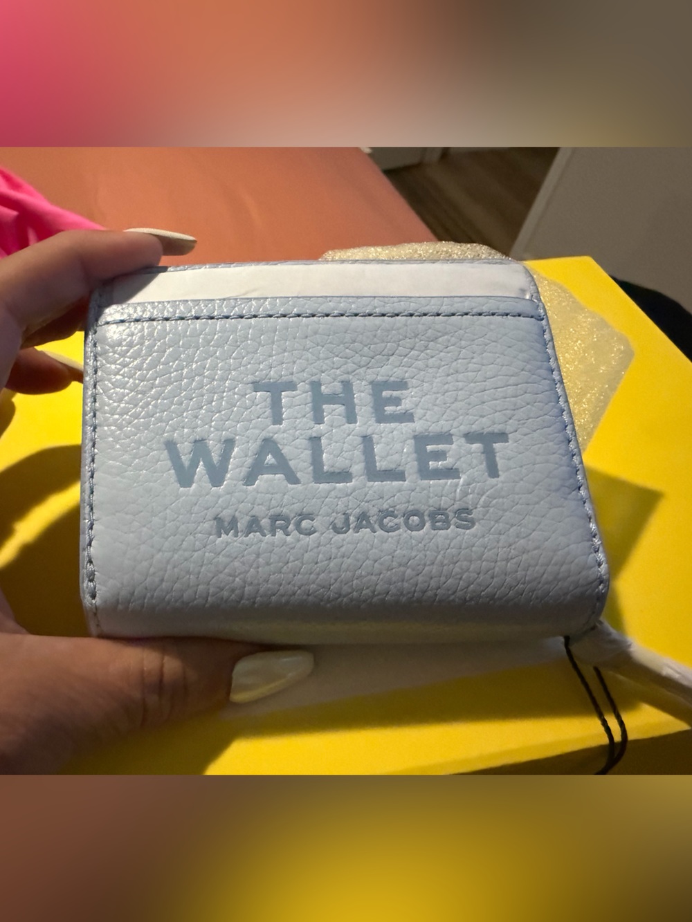 Marc Jacobs 'The Wallet' Small Leather Wallet in Sky Blue